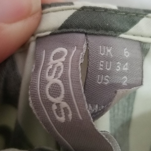 Asos striped jumpsuit frill hem square neck - Picture 6 of 11